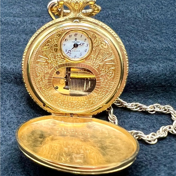 Reuge 10k Gold Plated Music Pocket Watch - Picture 7 of 7